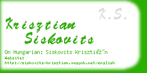 krisztian siskovits business card